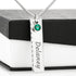 Congratulations Birthstone Engraved necklace